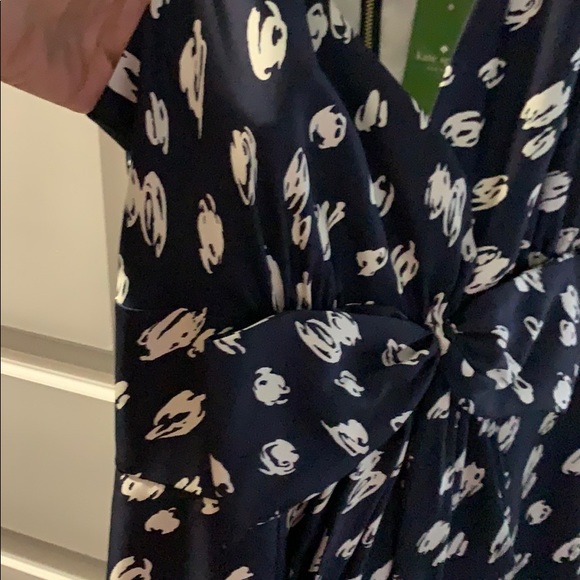NWT Kate Spade navy and white print dress - Picture 2 of 7